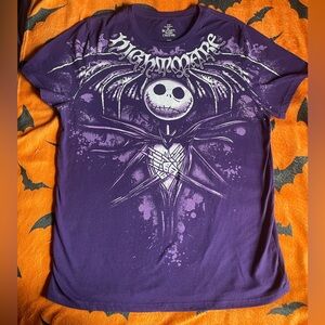 Purple The Nightmare Before Christmas Jack Skellington shirt